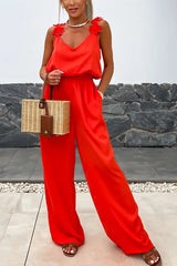Sleeveless Pocket Jumpsuit Casual Loose