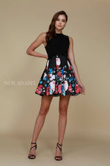 CLEARANCE - Nox Anabel Q606 Floral Print Design Dress (Size XL)
