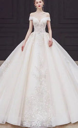 Elegant Off The Shoulder Wedding Gown EDW469