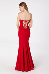 Astee T2010 Fitted Strapless Mermaid Gown