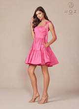 Nox Anabel T869 Dress A-Line Semi Sweetheart Ribbon Straps