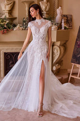 Andrea & Leo WL035 Wedding Dress Lace & Tulle Short Sleeve Gown