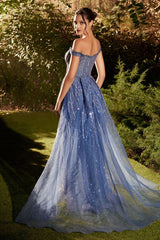 Embellished Off The Shoulder Gown