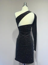 Asymmetrical dress with a long sleeve - treasures-4-u-2-day