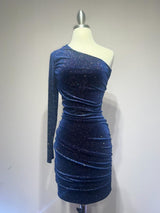 Asymmetrical dress with a long sleeve - treasures-4-u-2-day