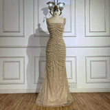 Beaded Nude Elegant Sling Luxury Gown