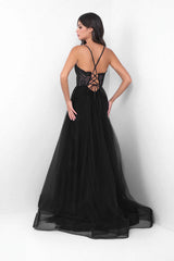 The Dani Gown A-Line Tulle Lace Formal Wear Gown (Black) - treasures-4-u-2-day