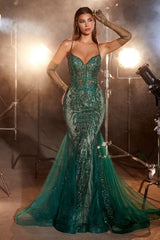 Embellished Mermaid Gown - treasures-4-u-2-day