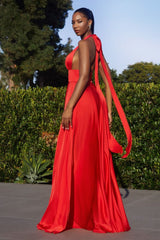 Interchangeable Satin A-Line Dress