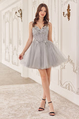 Sequin Beaded A-Line Short Dress - treasures-4-u-2-day