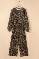 Leopard Patchwork Pullover and Drawstring Pant Set - treasures-4-u-2-day