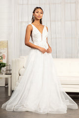 3-D Flower Embroidered Mesh A-line Dress w/ Rhinestone and Jewel Embellished - treasures-4-u-2-day