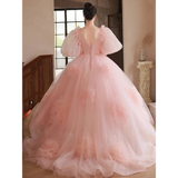 High End Banquet Style Host Floral Tulle Gown
