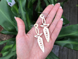 Dagger earrings, hammered metal jewelry, moon phase dagger earrings - treasures-4-u-2-day