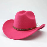 New denim hats for men and women, Western cowboy hats, five pointed star belt hats, soft woolen hats