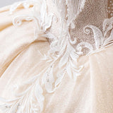 New Luxury High Neck Ball Gown Wedding Dress