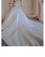 Luxury Elegant Wedding Dress with Sequined Beads