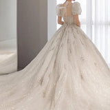 Luxury Wedding Dresses with Crystal Beads