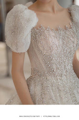 Luxury Wedding Dresses with Crystal Beads