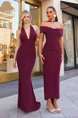 Astee T505 Sleek Halter Neck Fitted Stretch Gown