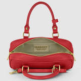 Italian Genuine Calf Leather Top-Handle Bag 252335 - treasures-4-u-2-day