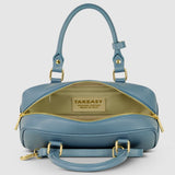 Italian Genuine Calf Leather Top-Handle Bag 252335 - treasures-4-u-2-day