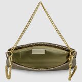 Italian Genuine Grid Metallic Suede Crossbody Bag 101315 - treasures-4-u-2-day