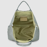 Grid Metallic Suede Leather Top-Handle Bag - treasures-4-u-2-day
