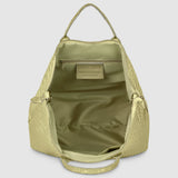 Grid Metallic Suede Leather Top-Handle Bag - treasures-4-u-2-day