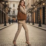 Italian Genuine Suede Hobo Bag 011943 - treasures-4-u-2-day