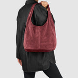 Italian Genuine Suede Hobo Bag 011943 - treasures-4-u-2-day