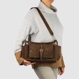 Suede Leather Shoulder Bag - treasures-4-u-2-day