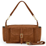 Suede Leather Shoulder Bag - treasures-4-u-2-day