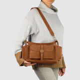 Suede Leather Shoulder Bag - treasures-4-u-2-day