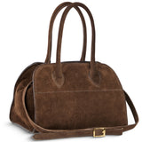 Suede Leather Top-Handle Bag - treasures-4-u-2-day