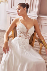A-Line Chiffon Bridal Gown - treasures-4-u-2-day