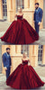 Nave blue long satin ball gown wedding gown burgundy prom dress evening gown bridal dress
