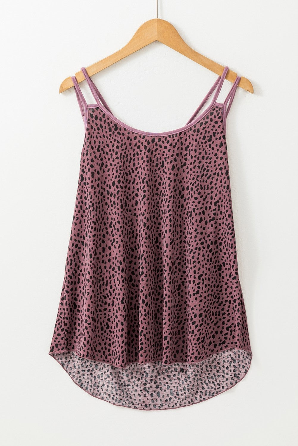 Fun-n-Flirty Polyester/Elastane Fashion Plus Round Neck Sleeveless Animal Pattern Print Cami Top (Multicolor)