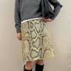 Female Creative Snake Patterned Straight Tube Skirt