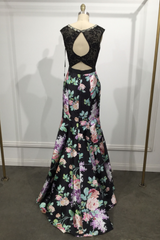 Long Two-Pieces Dress with Floral Skirt - treasures-4-u-2-day