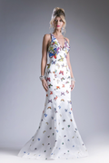 Plunging V-Neckline and Sleeveless Gown - treasures-4-u-2-day