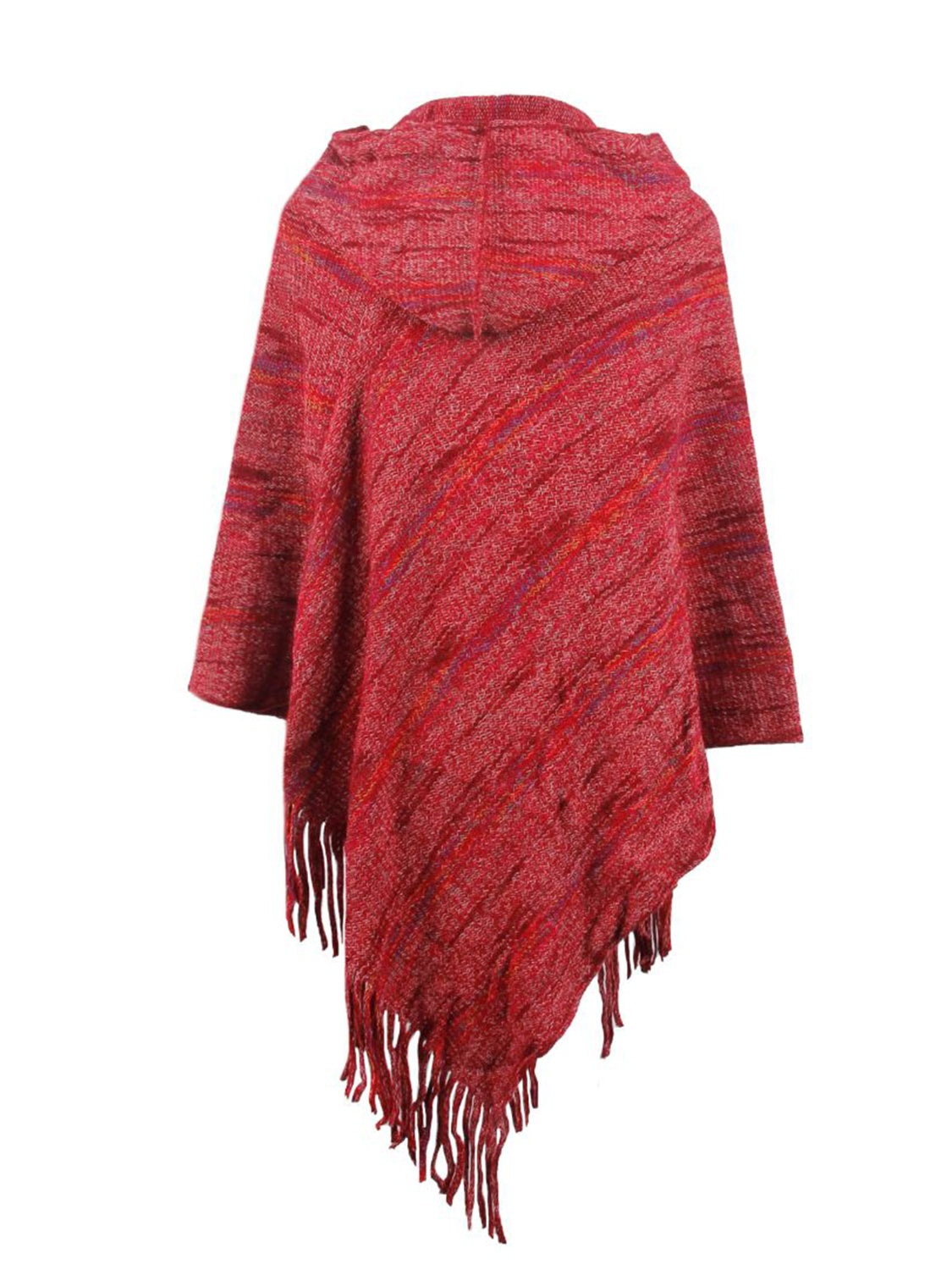 Monah Paloma 100% Polyester Pretty-n-Plush Fringe Hem Hooded Poncho (Multicolor)