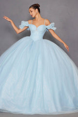 Juliet JT1487H Cold Shoulder quinceanera Ball Gown