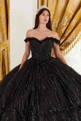 Ladivine 15704 Off the Shoulder Quinceanera Floral Ball Gown