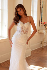 Juliet JT2481UW Embellished Lace Mermaid Bridal Dress