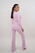 I Am Present Pink Stretch Flare Legging - treasures-4-u-2-day