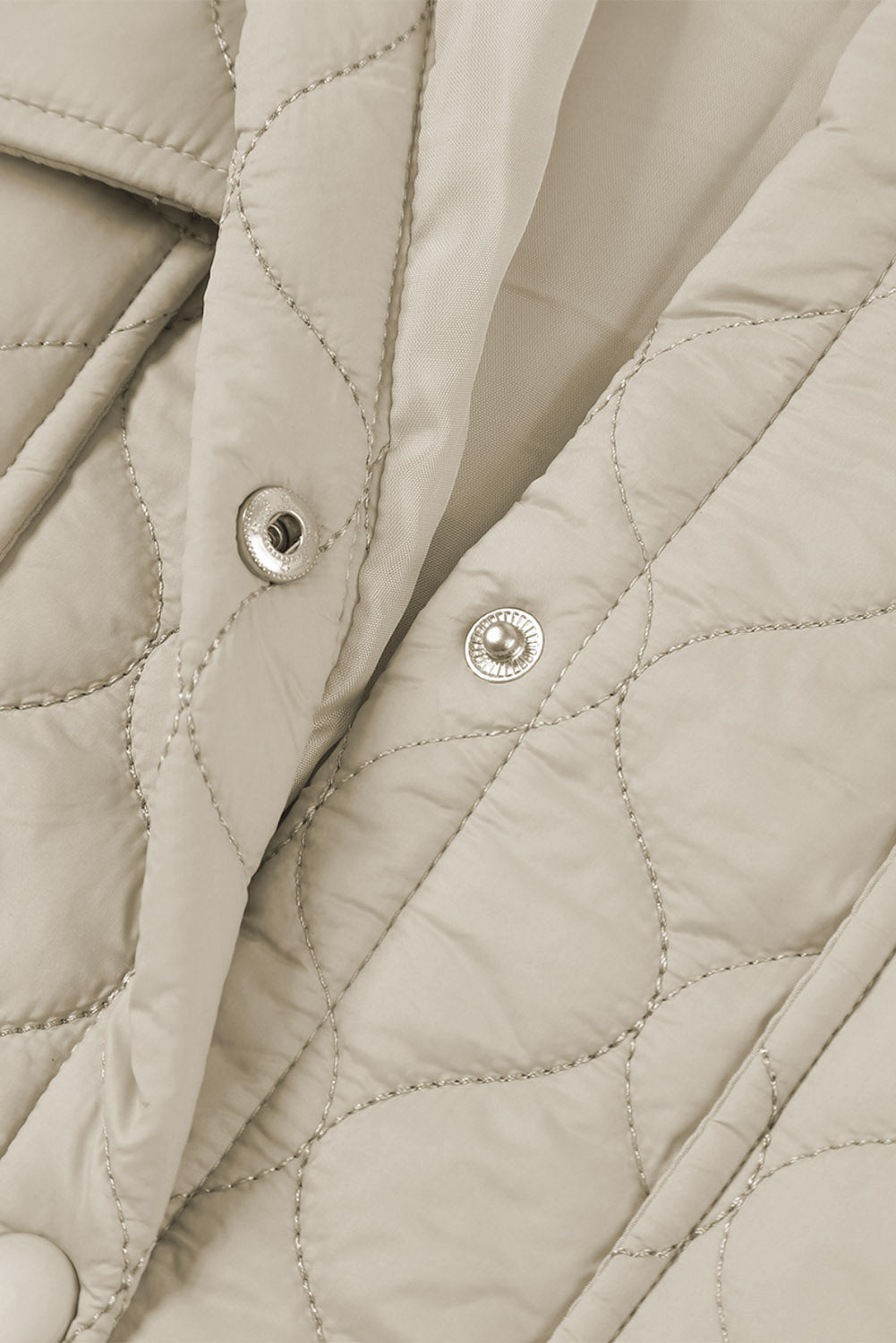 Our Best 100% Nylon Snap Down Collared Cushy Comfort Quilted Detail Winter Coat (Multicolor)