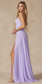 Juliet 263 Spaghetti Strap Long Formal Dress