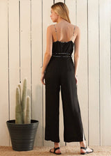 Women's Multi-color Binding Jumpsuit in Black - treasures-4-u-2-day