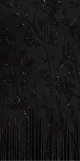Beaded Mini Dress with Fringe | 28832
